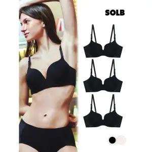 [솔브]빅사이즈 부유방 커버 브라 A-G컵 3매입(SSET826)