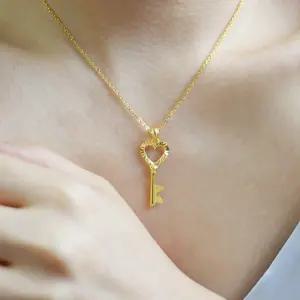 24k순금 데일리 하트 열쇠 목걸이 메달 펜던트3.75g