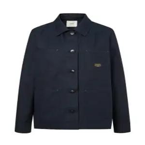 헤지스 여성 24FW [클리어런스] 네이비 포켓 배색 자켓 HSJA4D802N2