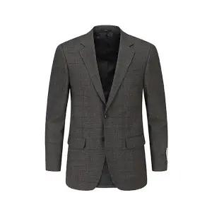 [앤드지] 이모션 임팩트 라이크라 혼방 슬림핏 브라운 글렌체크 투버튼 싱글 자켓_BZC4SB1106