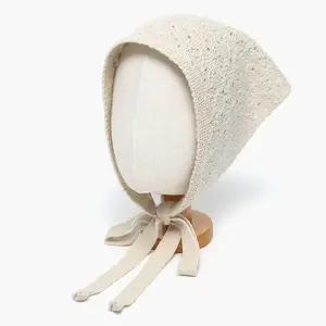 [하프클럽/]여자 펀칭 삼각두건 스웨터 크로셰 귀여운 모자