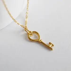 24k순금 유광 하트 열쇠 목걸이 3.75g