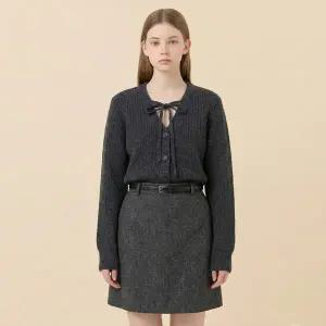 [케네스레이디](센텀시티점)[BYLYNN] 네크 리본타이 카디건 EKCDOK0700