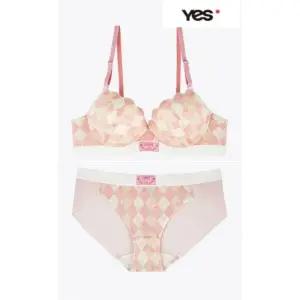 [롯데백화점]예스 오렌지 옐로우 아가일체크브라 햄팬티 세트 YSWBA105YSWPA106