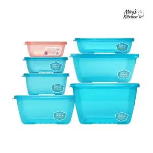 [미라네주방] 99.9% 순은 함유 장기보관 신선용기 밀폐용기 야채보관 반찬통 미라미라클 4호세트