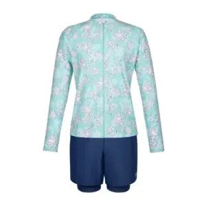 [레노마수영복](하남점)*지퍼백 폴리백 증정*여성모노플라워집업 래쉬가드(3PCS)세트 민트 RN-LS2F924-MN