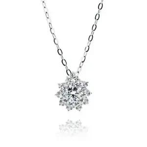 [하나다이아몬드]3부 천연다이아몬드 14k 18k 꽃 플라워 프로포즈 목걸이 베르디 HNDN03728