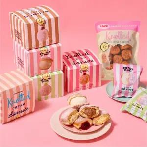 [노티드] 도넛 5종 우유생크림 바닐라 초코 얼그레이 라즈베리) + 스마일 슈크림 만주 1봉 세트