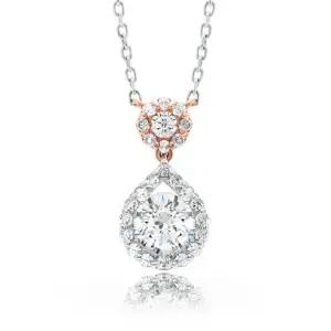 [하나다이아몬드]5부 랩다이아몬드 14k 18k 프로포즈 물방울 목걸이 란 HNLDN055