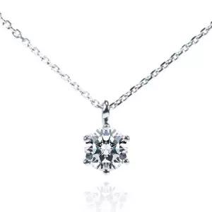 [하나다이아몬드]1캐럿 천연다이아몬드 목걸이 [미아] 심플 6프롱 프로포즈 결혼예물 HNDN1C709