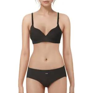 [롯데백화점]휠라언더웨어 에센셜 베이직 노와이어브라헴팬티세트 BADRH1644FBLK