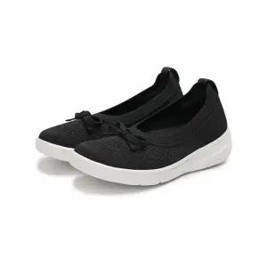 [비밀상점] 핏플랍 W 슈퍼 Q 보우 니트 발레 플랫 블랙 JH8-001