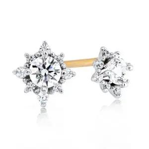 [하나다이아몬드]1부 랩다이아몬드 14k 18k 웨딩 귀걸이 더비 HNLDER014