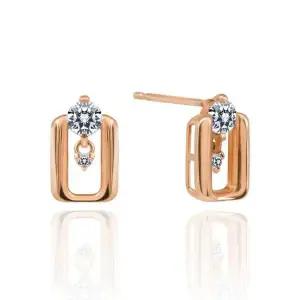 [하나다이아몬드]1부 랩 다이아몬드 14k 18k 사각형 데일리 패션 귀걸이 멜로 HNLDER0146