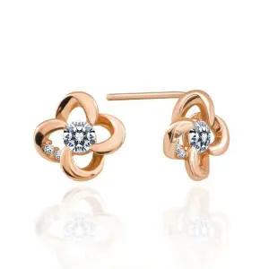 [하나다이아몬드]1부 천연 다이아몬드 14k 18k 네잎클로버 데일리 패션 귀걸이 클로버 HNDER01933