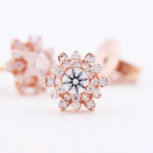 [하나다이아몬드]1부 랩다이아몬드 플라워 데일리 귀걸이 플로라 HNLDER0136