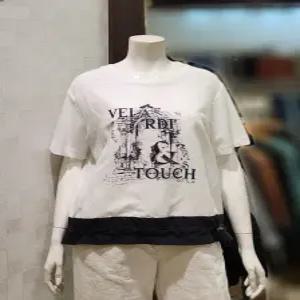 [벨라디터치] V1E2TS24 밑단 스트링 티블라우스