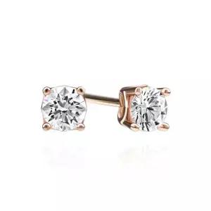 [하나다이아몬드]3부 천연다이아몬드 귀걸이 [몰리] 프로포즈 심플 기념일 선물 HDE1203