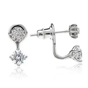 [하나다이아몬드]3부 랩다이아몬드 귀걸이 [캐시] 화사한 데일리 프로포즈 선물 HNLDE360