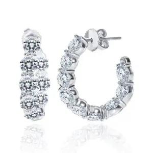 [하나다이아몬드]2부 천연 다이아몬드 귀걸이 [세실] 우신 감정서 포함 웨딩 결혼 예물 기념일 선물 HND...