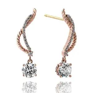 [하나다이아몬드]3부 랩다이아몬드 귀걸이 [로나] 크로스라인 데일리 기념일 선물 HNLDE358