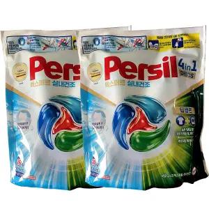 퍼실 디스크 실내건조 캡슐세제 겸용 리필 26개입 2팩 (52개)