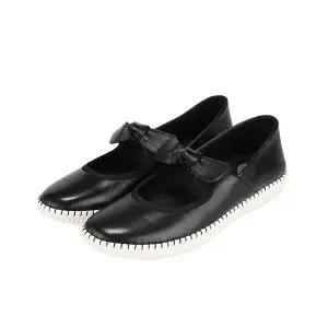 [BABARA][본사운영] 바바라 양가죽 리본장식 투웨이 여성플랫 2cm_BBI148