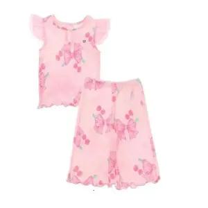 [프랜치캣](강남점)PK 앵두리본 주름 TS,PT세트(Q53DKT260Q53DKP330)