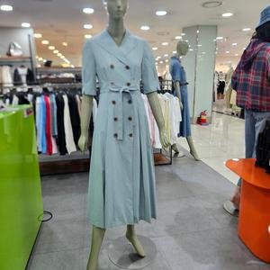 시슬리/애플아울렛/더블 버튼 벨티드 원피스/SAOPC5331