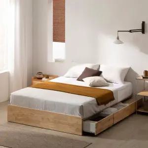 코지 무헤드 원목 수납침대 Q 25cm 필로우탑 매트리스