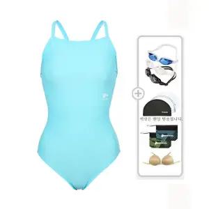 [레노마수영복](하남점)* 폴리백증정*여성 탄탄이싱글스트랩 원피스수영복수경수모가방브라캡5종세트LS2...
