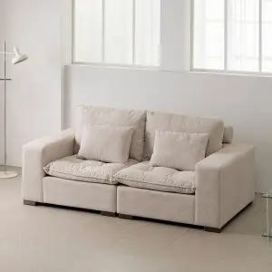 보루네오 클로버 구스 패브릭 3인용 소파