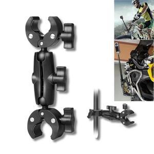 Insta360 X4 Go Pro 오토바이 자전거용 카메라 셀카봉 핸들바 스탠드 더블 클립 크랩 클램프 브래킷 암 액