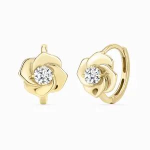18K 블룸 라잇 큐빅 원터치 귀걸이