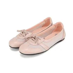 [BABARA][본사운영] 바바라 패브릭 시스루 여성 플랫 스니커즈 1cm_BBI531PK