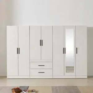 히트가구 CZ752 투서랍 거울 이불 옷장 세트 2840