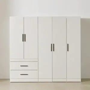 히트가구 CZ747 투서랍 반문 옷장 세트 2030