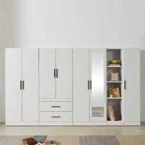 히트가구 CZ754 투서랍 거울 이불 옷장 풀세트 3250