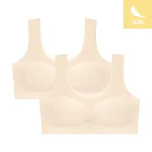 수아팜 [몰드부착형] 주니어 1단계 에어 실크 심리스 브라 2매_스킨