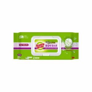 헬로쇼핑 3M 물걸레 청소포 더블액션 표준형 20매 28X21cm