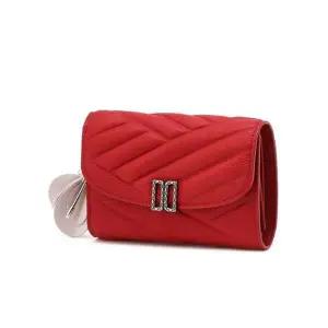 [NS홈쇼핑]DCWA6E775R2 닥스 칼라일플라워 레드 소가죽 반지갑[35600546]