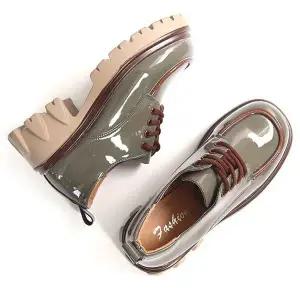 [하프클럽/]에나멜 여성 키높이 로퍼 발편한 통굽 단화 페니로퍼