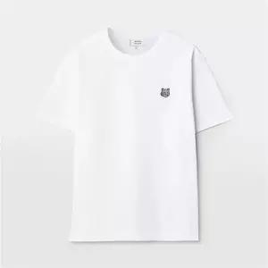 메종키츠네 폭스 헤드 패치 남녀공용 반팔 티셔츠 MM00108KJ0118 P100