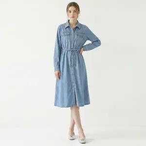 [롯데백화점]포커스 투 포켓 스트링 데님 원피스 PBINF6S1OP3091