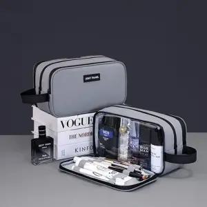 [라일리] Rly 히키스 여행 골프 라운딩 헬스장 3단수납 방수 파우치