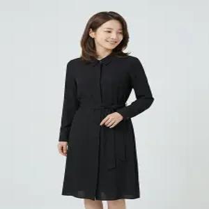 [꼼빠니아][꼼빠니아]셔츠형 쉬폰 원피스-CS23OP1102275A