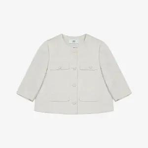 [롯데백화점]베스띠벨리 노카라 트위드 반팔 자켓 BKJAE2136