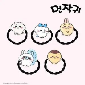 치이카와 아크릴 머리끈/밴드/머리/고무줄/여성/헤어/헤어끈/유아/똥머리끈/고무줄끈/똥머리/예쁜/데일리