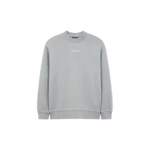 [엠포리오아르마니] 자수 로고 크루넥 맨투맨 그레이 110989014