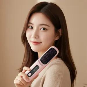 무선 빗고데기 브러쉬 미니 휴대용 단발 앞머리 여행용 헤어스타일러 고대기